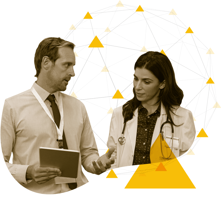 Health System - triangle image Population Genomics with Helix